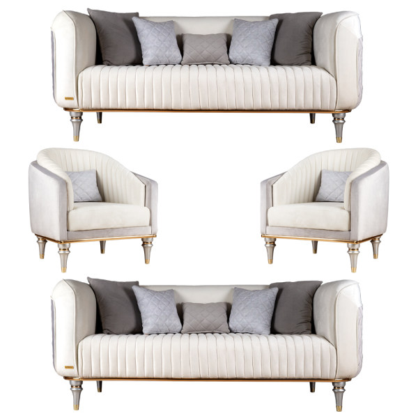 مبل هشت نفره مدل روبرتو كد RB04 سفید رنگ