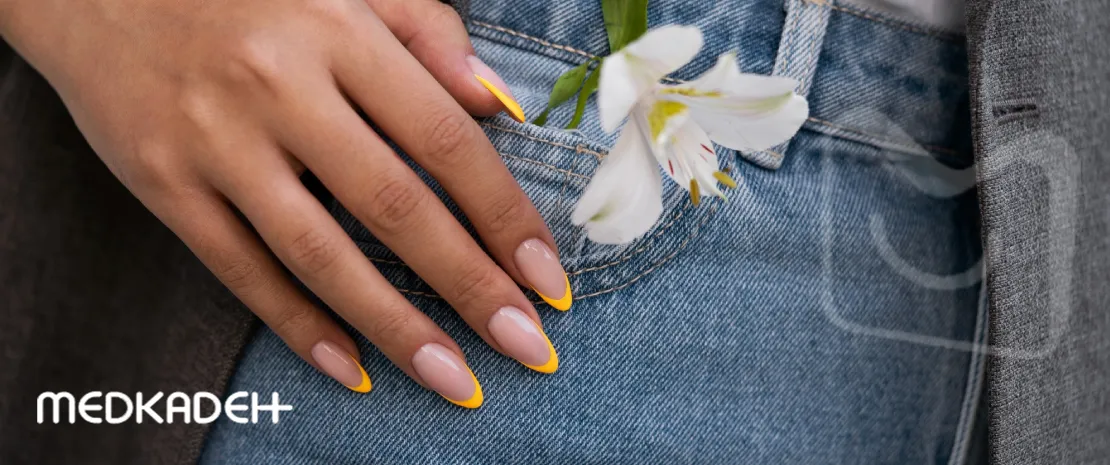 طرح فرنچ بهاری ناخن