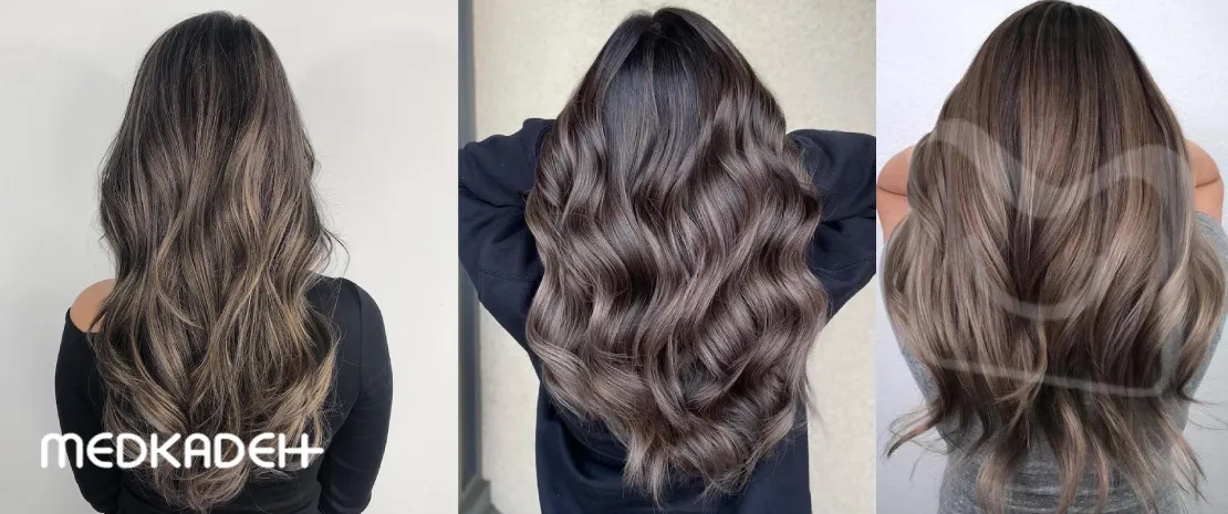 رنگ مو شکلاتی دودی بدون دکلره