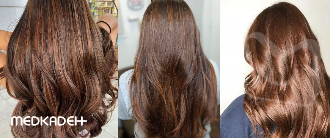 رنگ مو شکلاتی فندقی