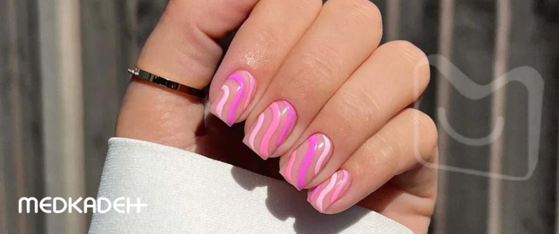 طراحی ناخن با رنگ صورتی